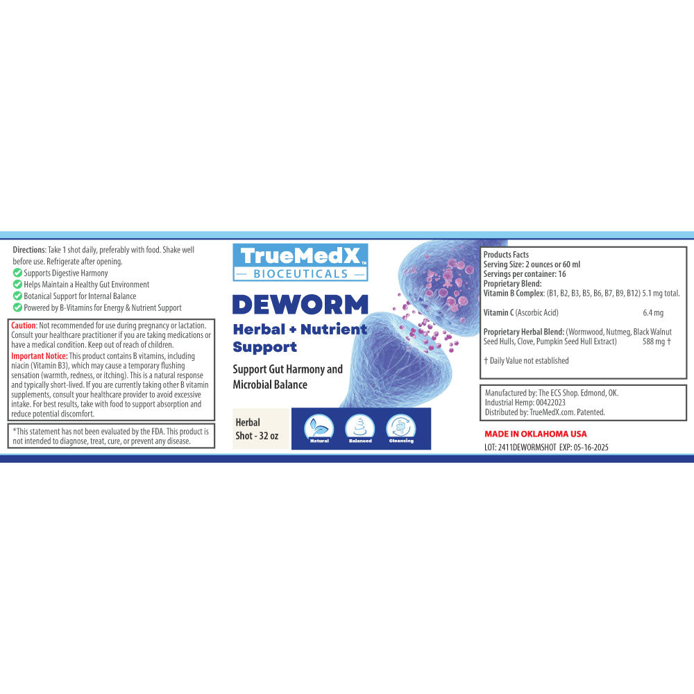 TrueMedX DeWorm Herbal Shot