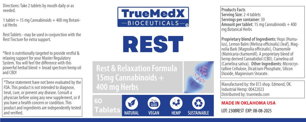 TrueMedX Rest Tablets - TrueMedX Bioceuticals